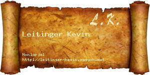 Leitinger Kevin névjegykártya